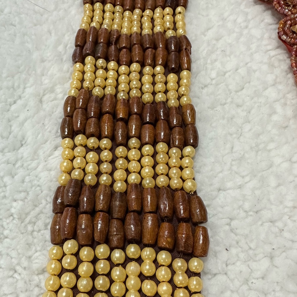 Vintage Beaded Women's Belts Lot - Red and Brown Dead-stock New in package Y2K - Picture 4 of 6